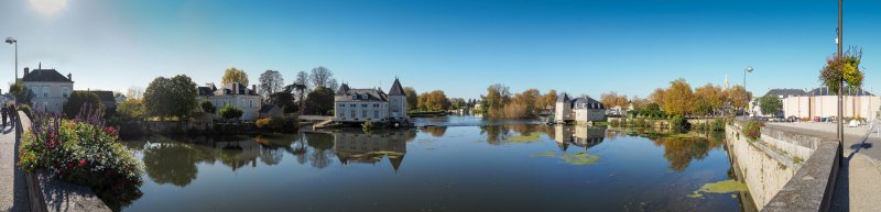Panorma La Flèche (Frankreich) vom 28. Oktober 2014