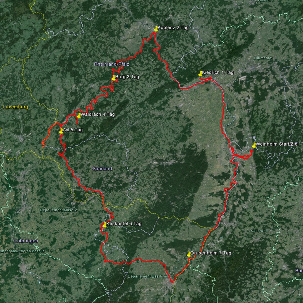 1035 Km in 8 Tagen