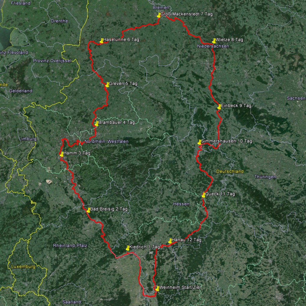 1680 Km in 13 Tagen