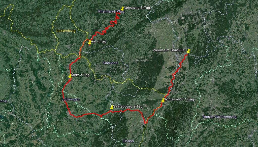 779 Km in 5 Tagen