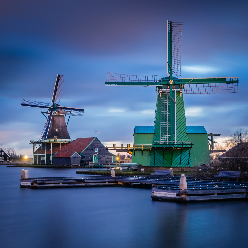Zaanse Schans in der Morgendämmerung