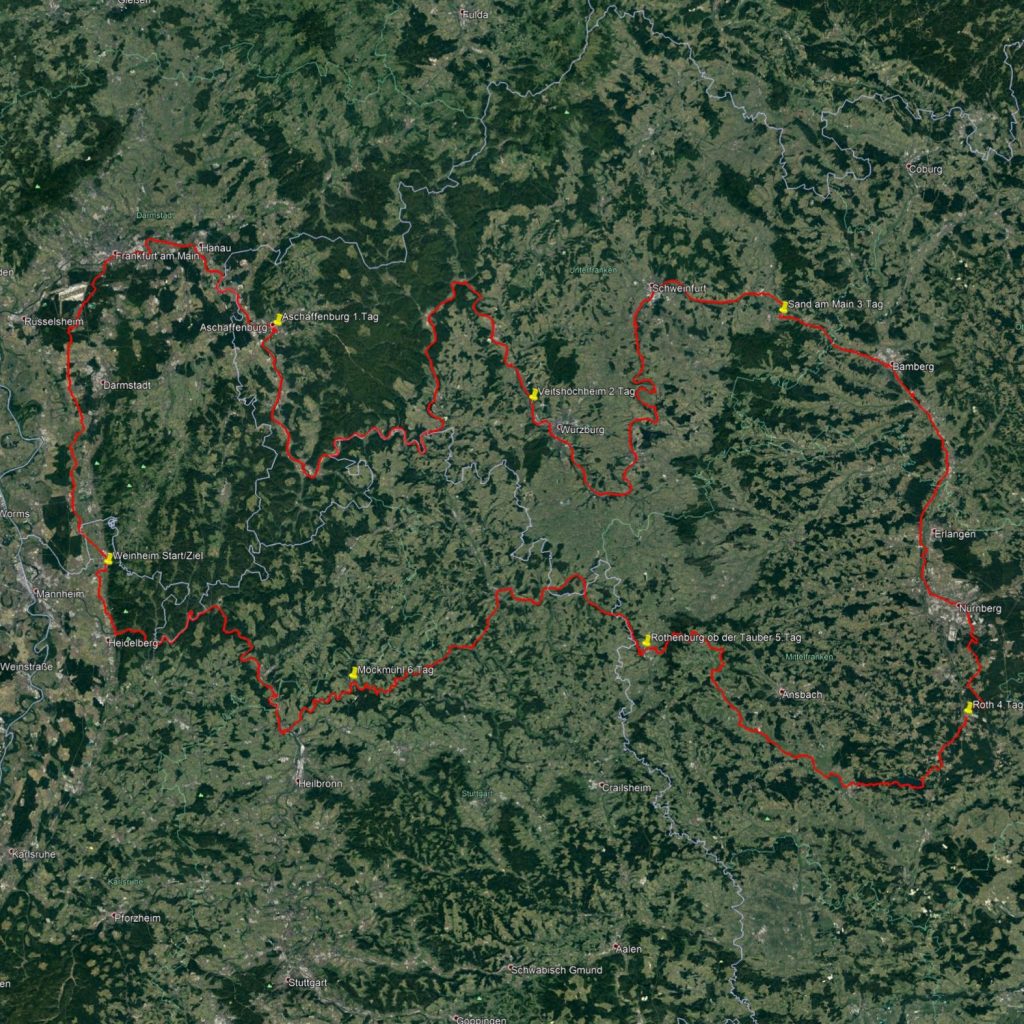942 Km in 7 Tagen